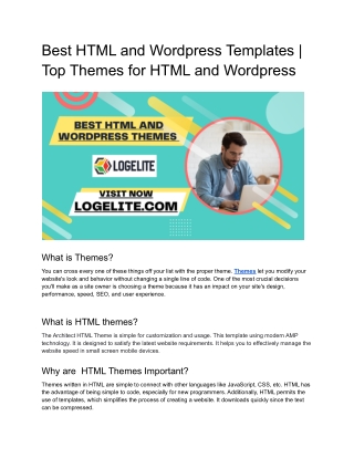 Best HTML and Wordpress Templates _ Top Themes for HTML and Wordpress (