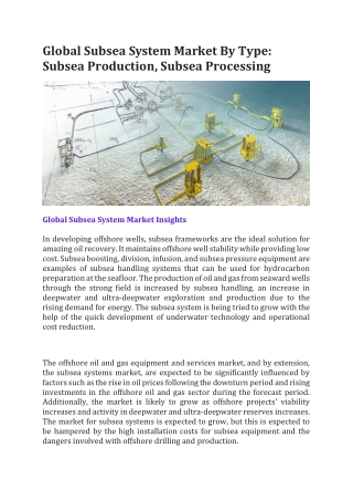 Subsea System Market