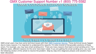 1(800) 775-5582 GMX Customer Care