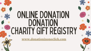 Donation Fundraiser || Online Donation || Donation Charity Gift Registry || Dona