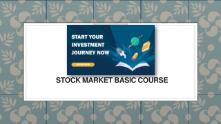 Stock Market Course