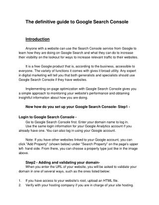 The definitive guide to Google Search Console (1)