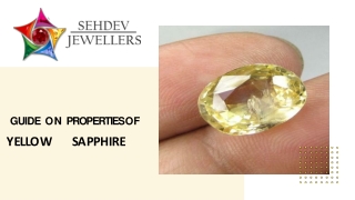 Guide On Properties of Yellow Sapphire