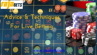 Advice & Techniques For Live Betting
