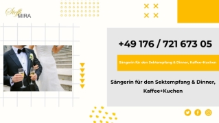 Sängerin für den Sektempfang & Dinner, Kaffee Kuchen - Steffi Mira