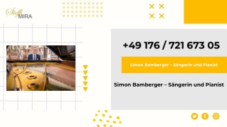 Simon Bamberger – Sängerin und Pianist - Steffi Mira