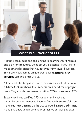 What is a Fractional CFO?