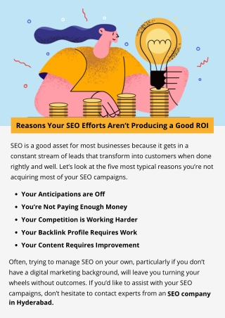 Reasons Your SEO Efforts Aren’t Producing a Good ROI