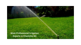 Most Professional Irrigation Experts in Charlotte NC