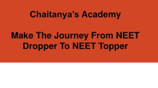 NEET Topper - Chaitanyas Academy