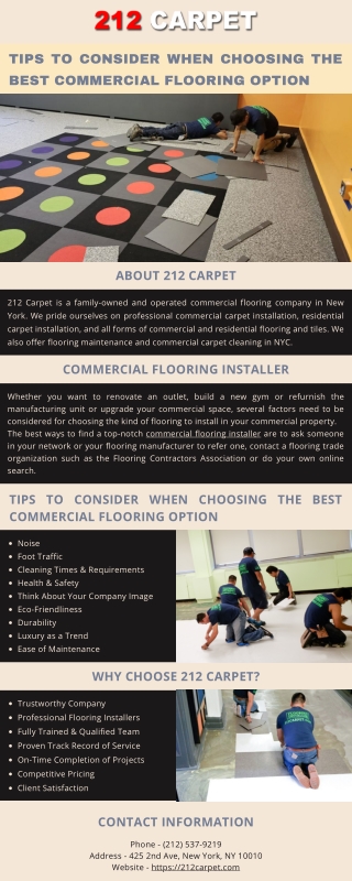 Tips to Consider When Choosing the Best Commercial Flooring Option