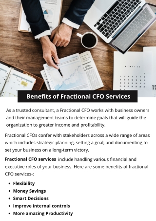 Benefits of Fractional CFO Services