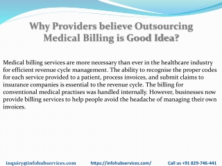 Why Providers believe Outsourcing Medical Billing is Good Idea?