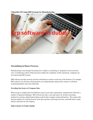 Erp software in dubai