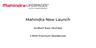 Mahindra Lifespaces Andheri Mumbai | E-Brochure