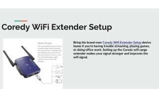 Coredy WiFi Extender Setup