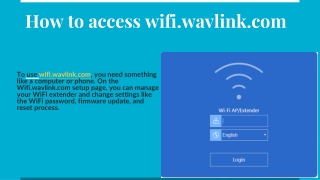 How to access wifi.wavlink.com