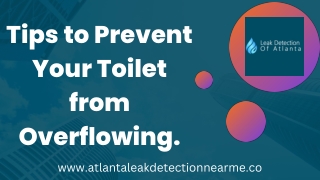 Tips to prevent your toilet from overflowing