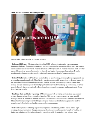 Erp software in UAE