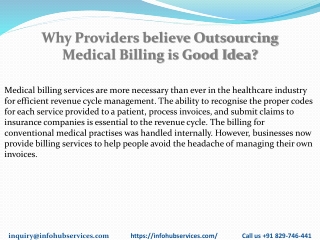 Why Providers believe Outsourcing Medical Billing is Good Idea?