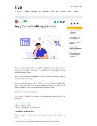Top 5 Mental Health Apps in 2022