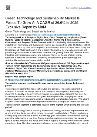 Green Technology and Sustainability Market Grow drastically at USD 36.6 billion