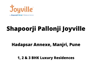 Shapoorji Pallonji Hadapsar Annexe Pune | E-Brochure