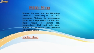 Militär Shop Salathe-shop.ch