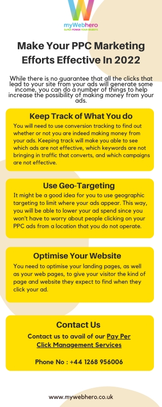 Make Your PPC Marketing Efforts Effective In 2022