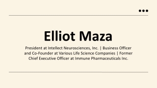 Elliot Maza - An Accomplished Professional From Fort Lee, NJ