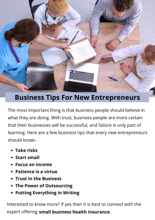 Business Tips For New Entrepreneurs