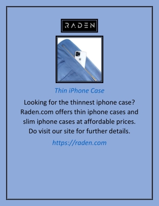 Thin iPhone Case
