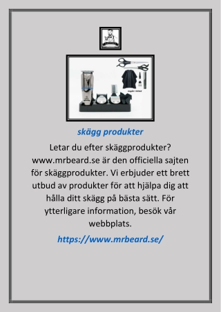 skägg produkter | www.mrbeard.se