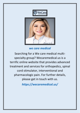 We Care Medical | Wecaremedical.us