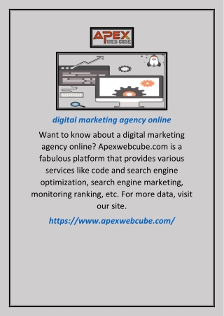 Digital Marketing Agency Online | Apexwebcube.come