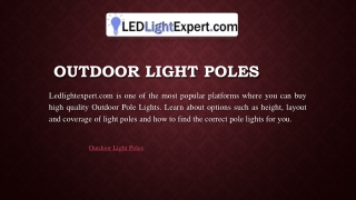 Outdoor Light Poles | Ledlightexpert.com