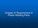 Chapter Requirement of Plastic Molding Parts