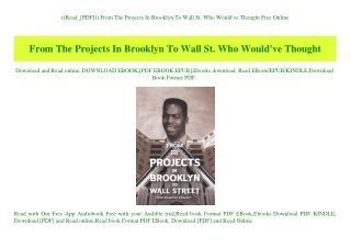 ((Read_[PDF])) From The Projects In Brooklyn To Wall St. Who Would've Thought Free Online
