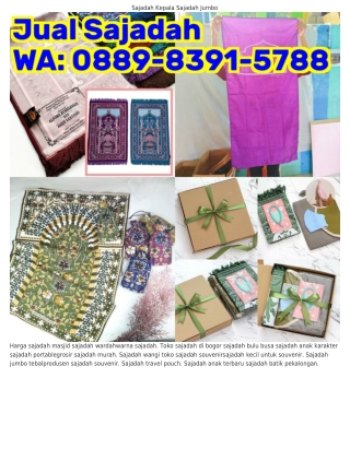 O88ᑫ.8ᣮᑫI.5ᜪ88 (WA) Harga Sajadah Turki Harga Sajadah Souvenir