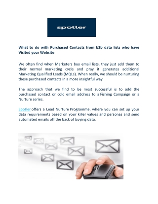 What to do with Purchased Contacts from b2b data lists who have Visited your Website