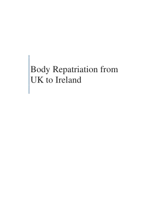 Importance of Body Repatriation from UK to Ireland
