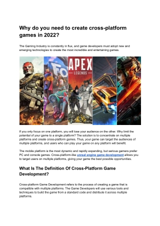 Why you need to create cross-platform games in 2022 (1)