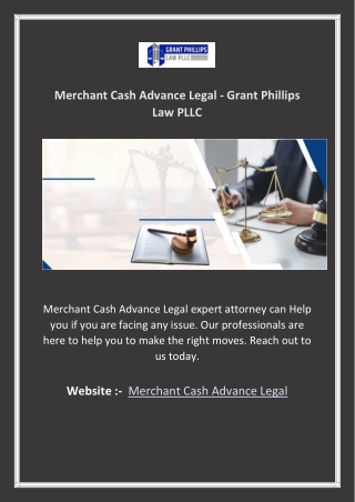 Merchant Cash Advance Legal - Grant Phillips Law PLLC