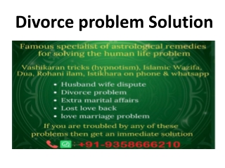 Divorce problem Solution
