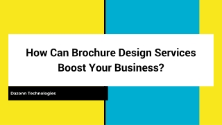 How Can Brochure Design Services Boost Your Business?