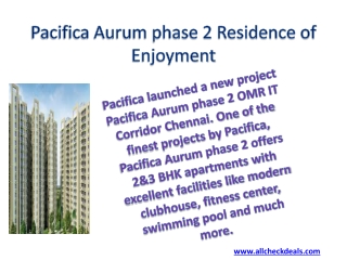 Pacifica Aurum phase 2 Residence of Enjoyment