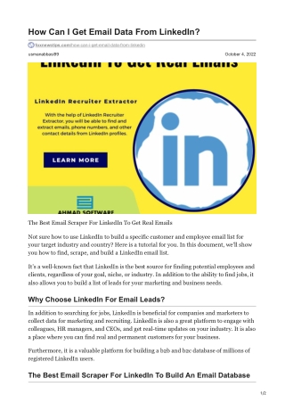 How Can I Get Email Data From LinkedIn