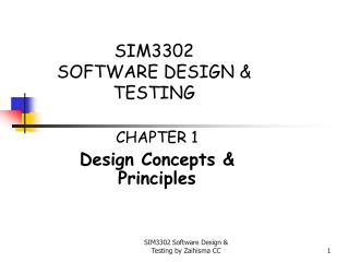 SIM3302 SOFTWARE DESIGN &amp; TESTING