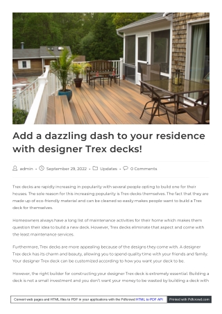 Best Designer Trex Deck Builder Near Me | Amfine Construction