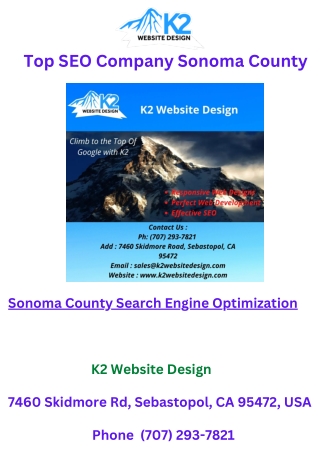 Top SEO Company Sonoma County